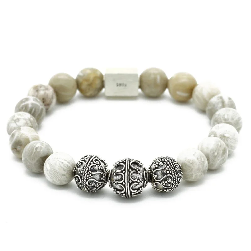 Worn cameo bracelets-Elite Beaded Bracelet - Sterling Silver