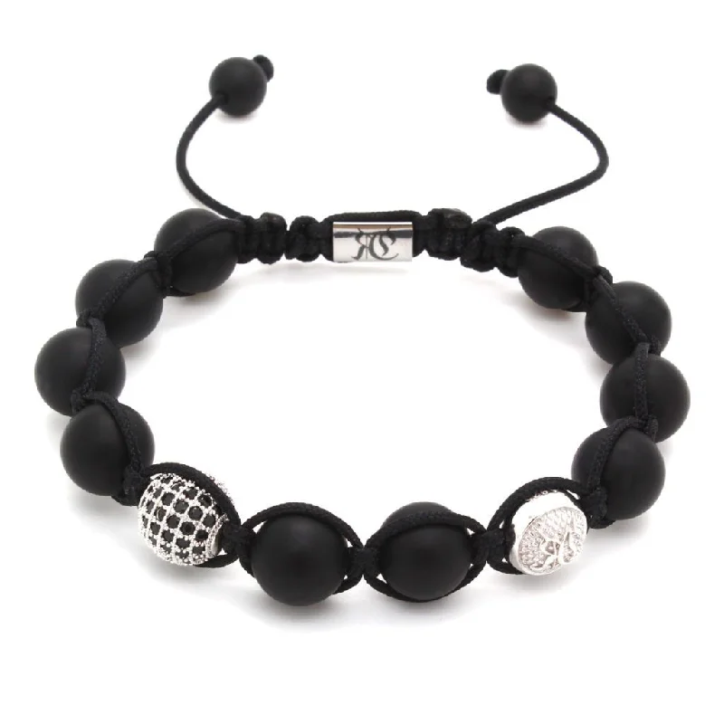 Bright star bangles-Signature Black Shamballa Bracelet – Sterling Silver