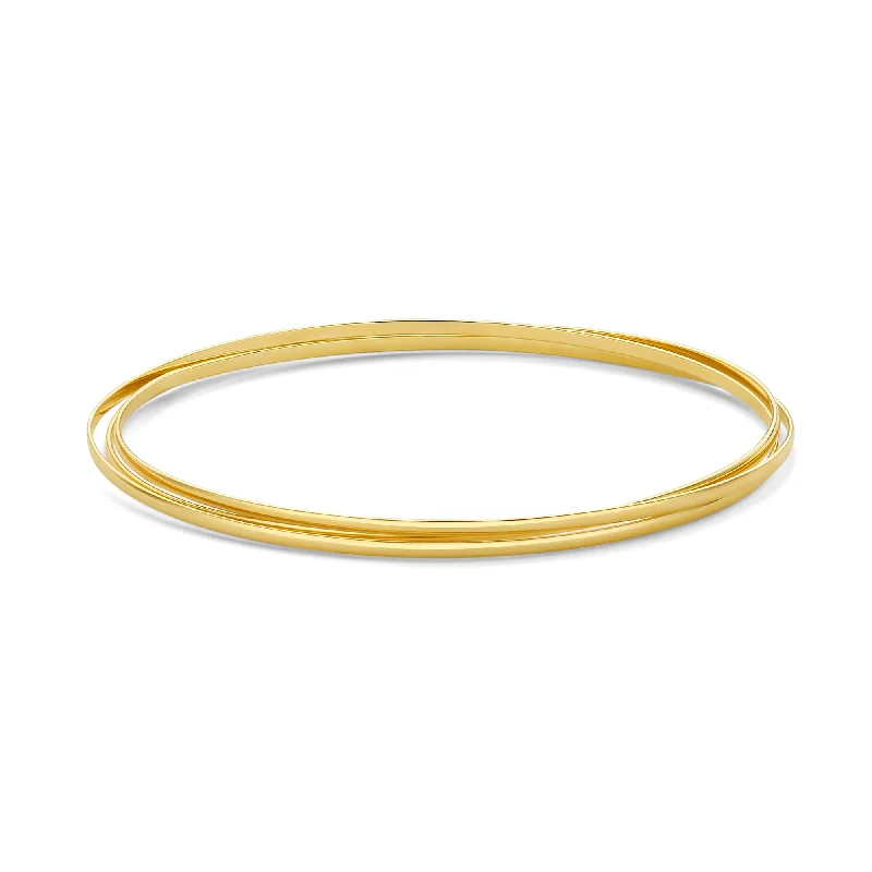 Pure link bangles-Rivoli Méline 14 karat gold bangles with 3 bracelets