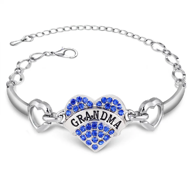 Worn lock bracelets-Eula Grandma Jewelry, Grandma Bracelet with Grandma Charm