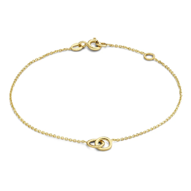 Moon theme bracelets-Le Marais Zoé 14 karat gold bracelet with rings