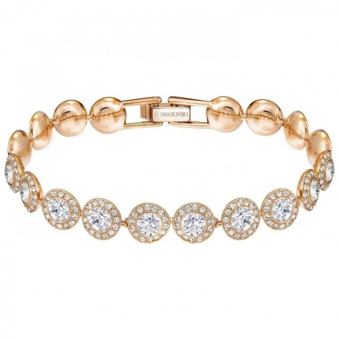 Vivid druzy bangles-Swarovski Angelic Bracelet Rose Gold-tone Plated 5240513