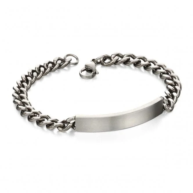 Slim rose bangles-Fred Bennett Stainless Steel Id Bracelet B4987