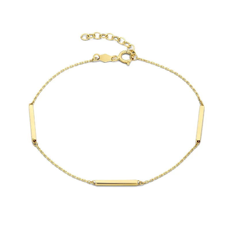 Clear quartz bangles-Le Marais Jolie 14 karat gold bracelet with 3 rods