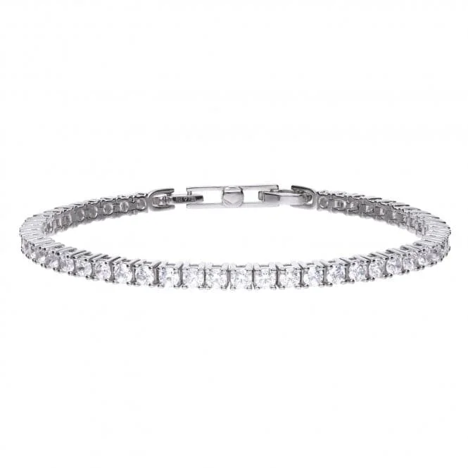 Smooth metal bangles-Diamonfire Silver White Cubic Zirconia Tennis Bracelet B5091