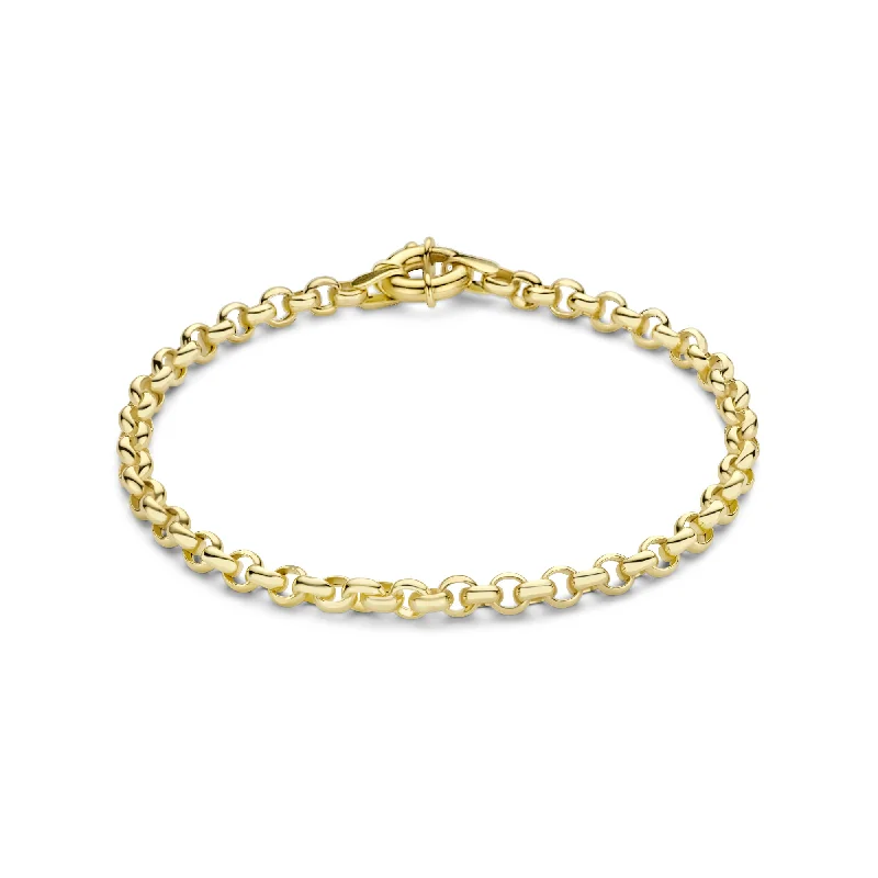 Round shape bracelets-Aidee Pauline 14 karat gold bracelet with chains