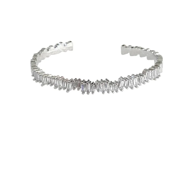 Worn lock bracelets-Kay Silver Cuff Bracelet