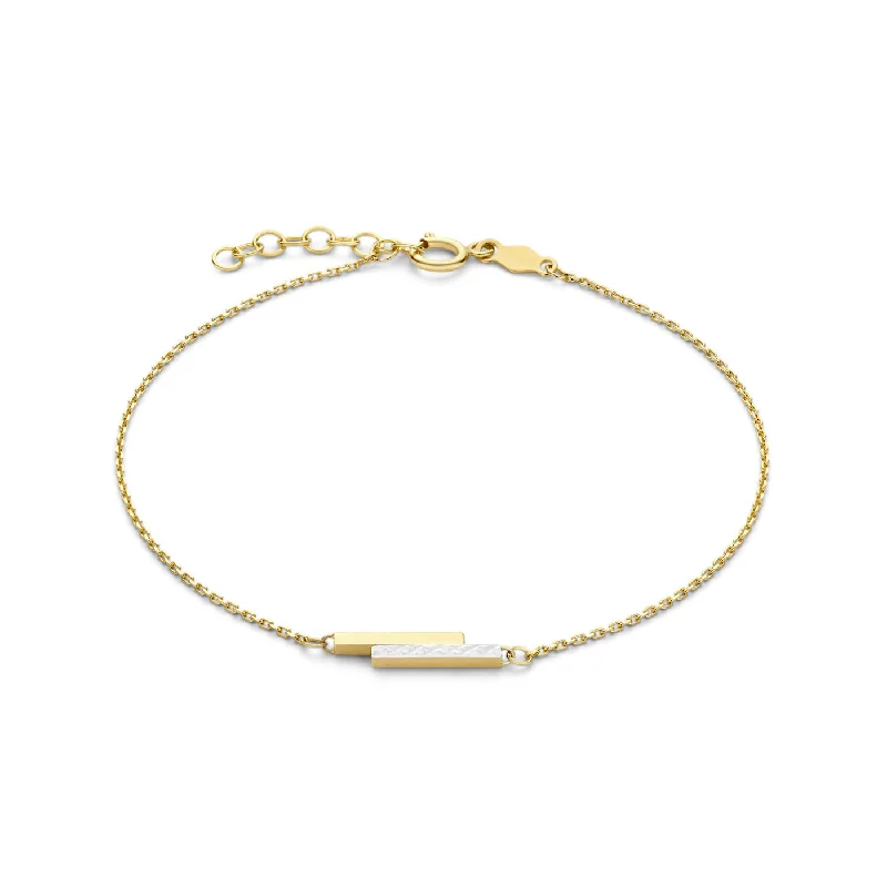 Swirl shape bracelets-Le Marais Alice 14 karat gold bracelet with 2 rods