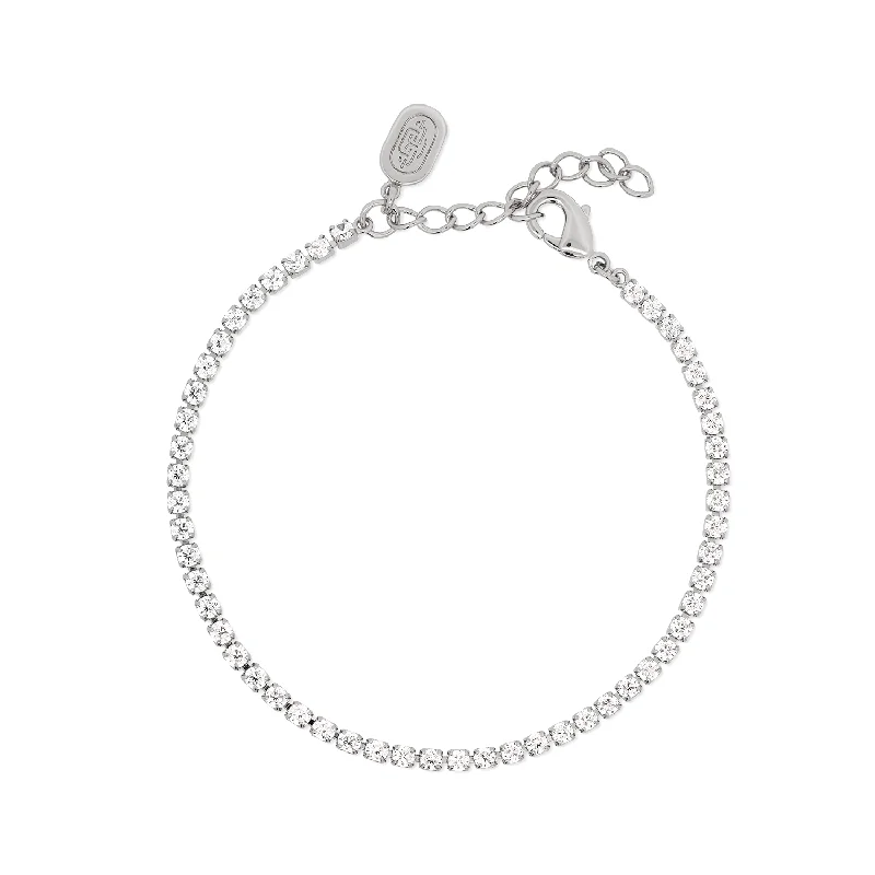 Bright star bangles-Silver Tennis Bracelet