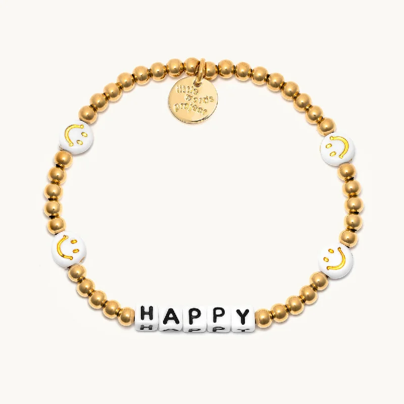 Fold charm bangles-HAPPY BRACELET