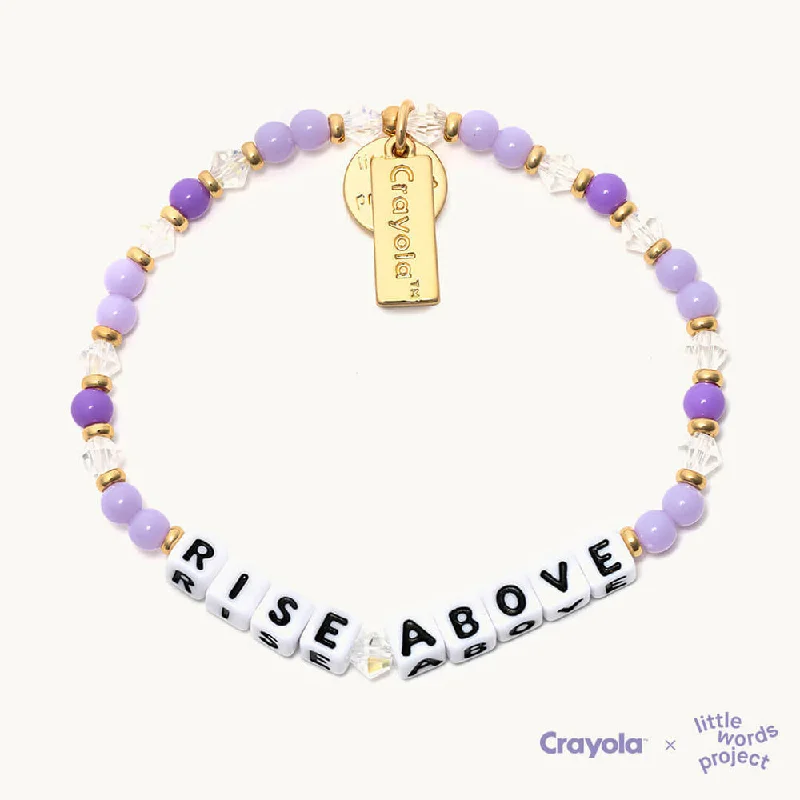 Clear bead bangles-RISE ABOVE BRACELET, PURPLE