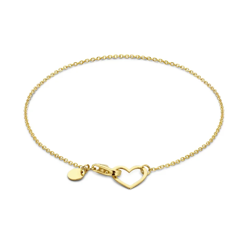 Thick chain bracelets-Belleville Amore 14 karat gold bracelet with heart