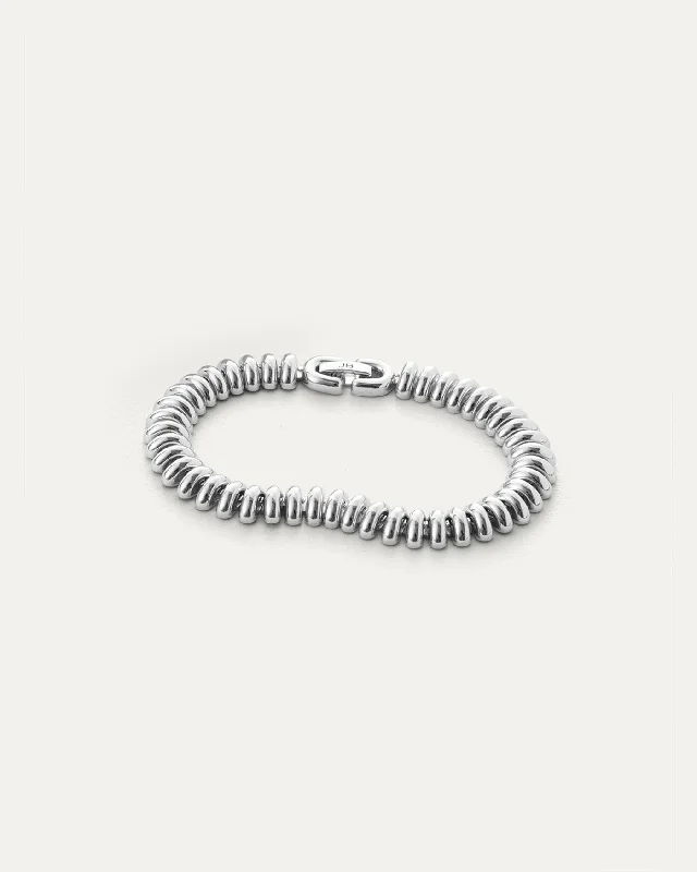 Slim pearl bangles-Sofia silver Bracelet-M/L