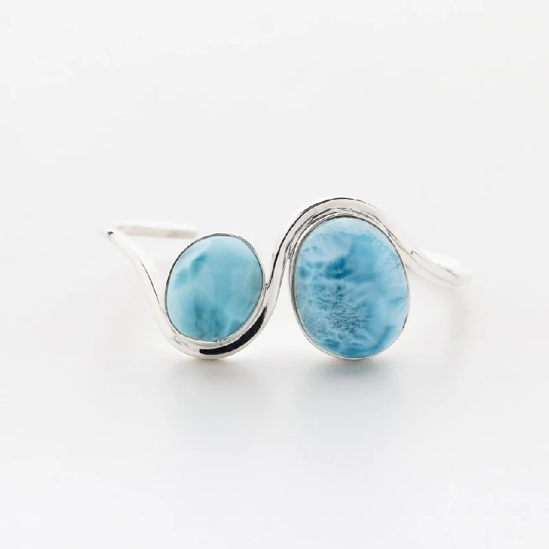 Edwardian style bangles-Larimar Cuff Bracelet Markle Twins