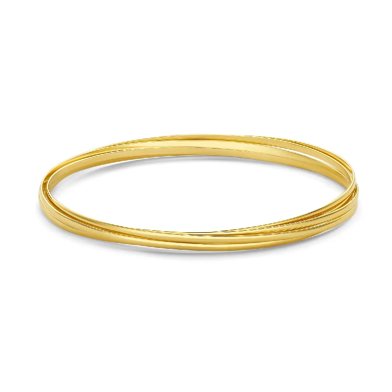 Agate bracelets-Rivoli Méline 14 karat gold bangles with 5 bracelets