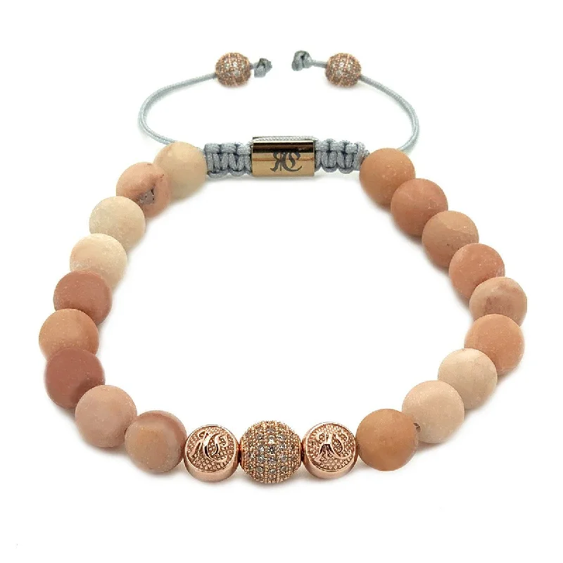 Tide theme bracelets-Women's Pink Aventurine Beaded Bracelet