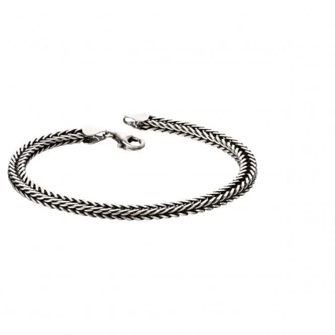 Heavy gem bangles-Fred Bennett Oxidised Fox Tail Chain Bracelet B5126