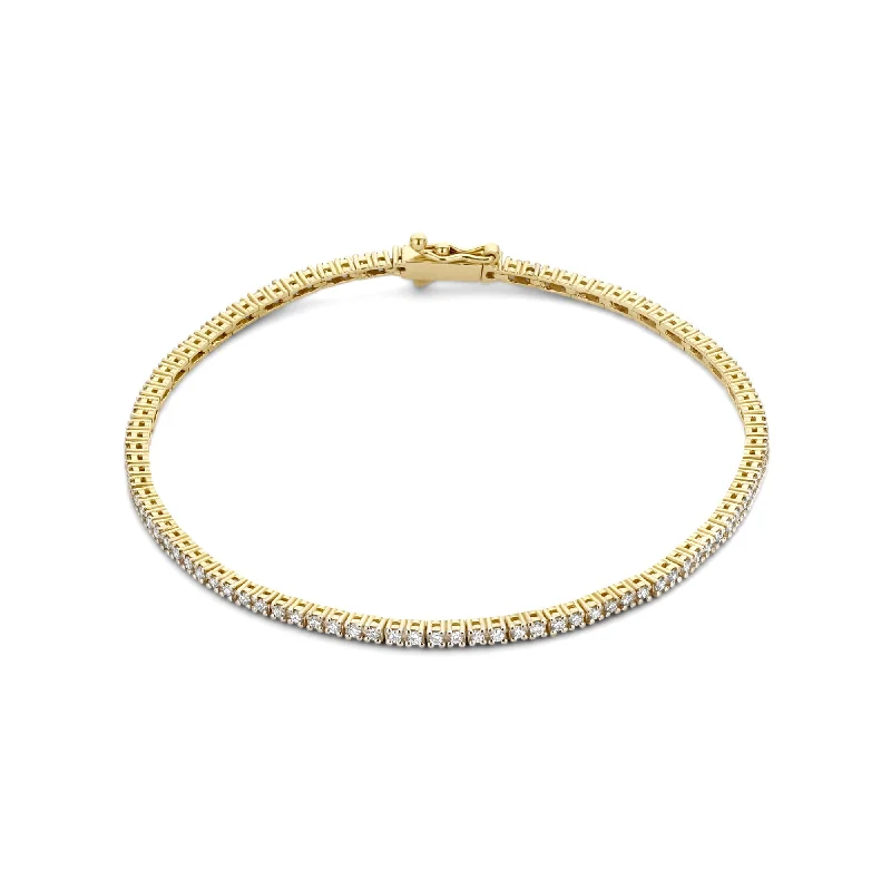 Cool wood bracelets-De la Paix Madeline 14 karat gold tennis bracelet with diamond 1.08 carat