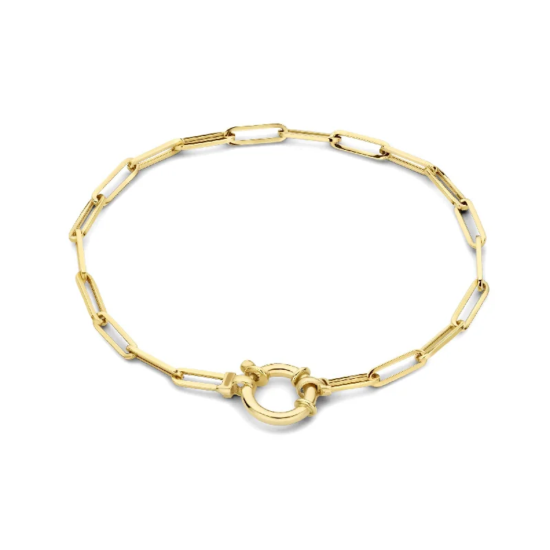 Thin cord bracelets-Aidee Odile 14 karat gold link bracelet