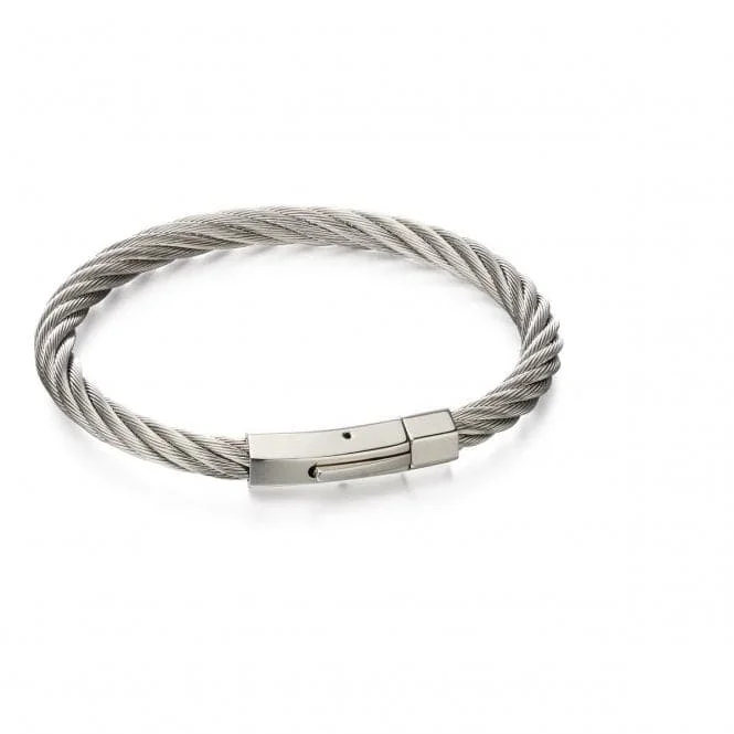 Thick chain bracelets-Fred Bennett Twisted Wire Cable Bracelet B5053