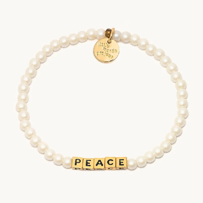 Slim pearl bangles-PEACE PEARL BRACELET