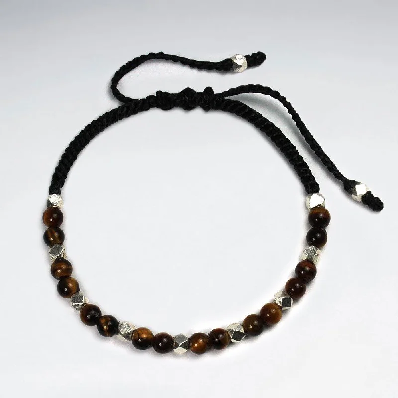 Topaz bracelets-Fierce and Dynamic Tiger Eye Silver Bracelet